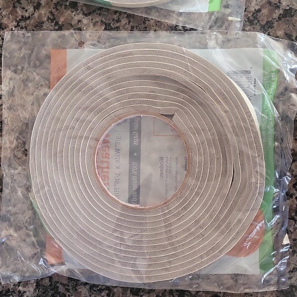 Lot of 2 self stick weatherstrip new in package Adhesive Foam Tape - Picture 4 of 4
